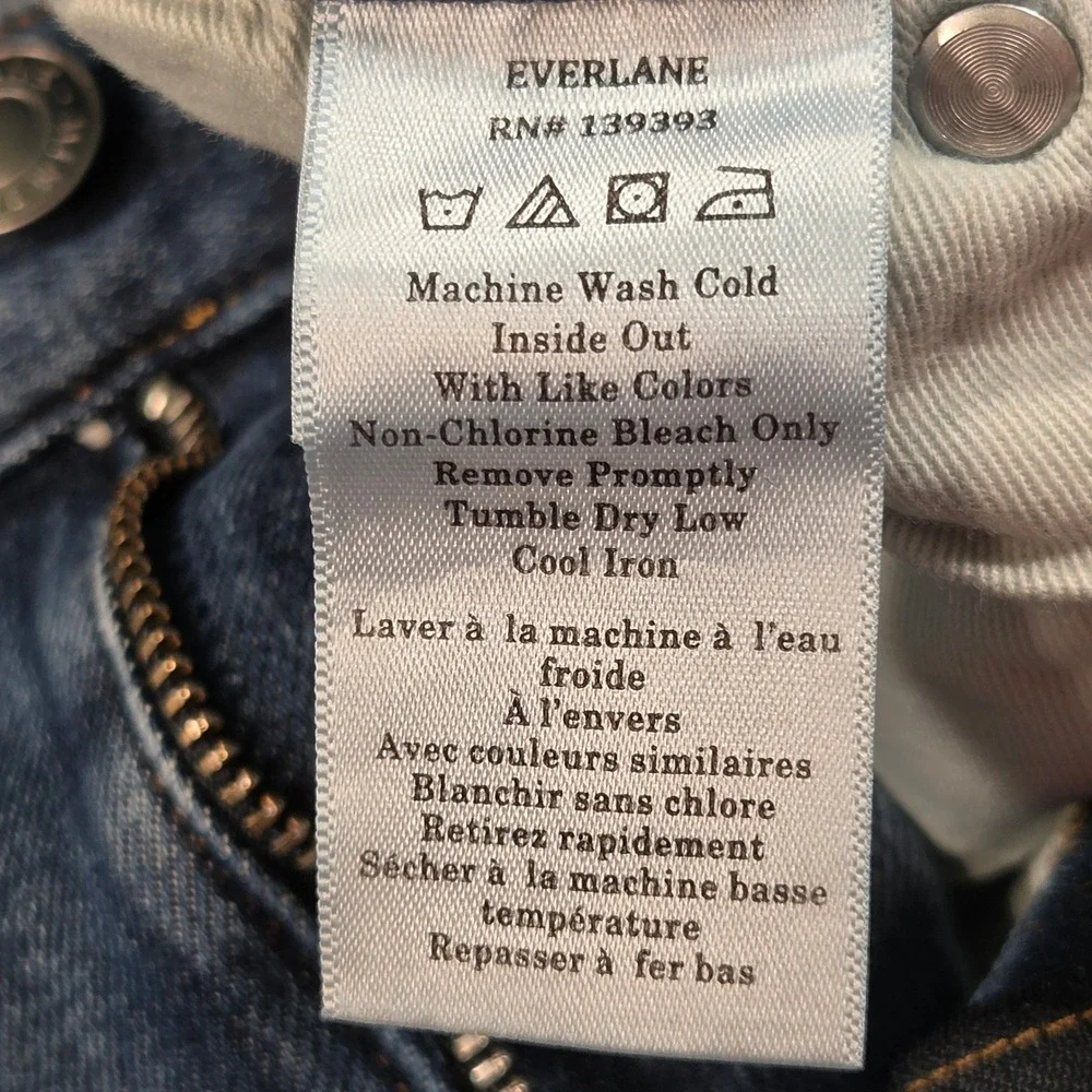 Everlane Uniform Jeans Mens Blue 33x28 (tag 33x30) Slim Stretch Medium Wash
